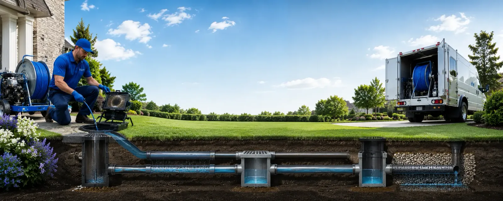 Outdoor drain cleaning information for Calera, OK